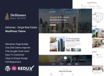 Dehomes – Single Real Estate WordPress Theme