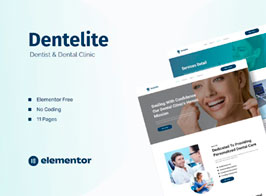 Dentelite – Dentist & Dental Clinic Elementor Template Kit