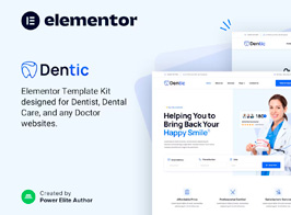 Dentic — Dentists And Dental Clinics Kit de Templates para Elementor