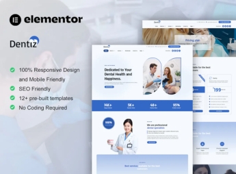 Dentiz – Dentist & Dental Care Elementor Pro Template Kit