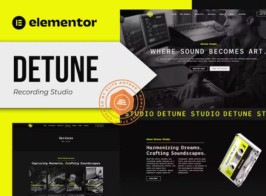 Detune – Recording Studio Elementor Pro Template Kit