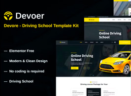 Devore – Driving School Elementor Template Kit