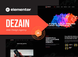 Dezain – Web Design Agency Elementor Pro Template Kit