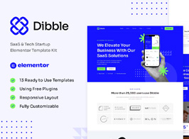 Dibble – SaaS & Tech Startup Elementor Template Kit