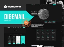 Digemail – Email API Solution & Services Elementor Pro template Kit
