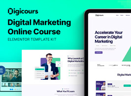 Digicours – Digital Marketing Online Course Elementor Template Kit