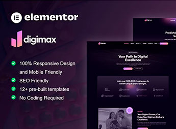 Digimax – Digital Marketing Agency Elementor Template Kit