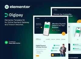Digipay – Online Payment Gateway & Fintech Elementor Template Kit