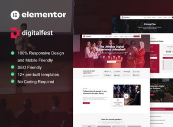 DigitalFest – Event & Conference Elementor Pro Template Kit