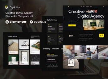 Digitalize – Creative Digital Agency & Portfolios Elementor Template Kit