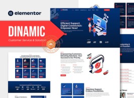 Dinamic – Customer Service & Solution Elementor Pro Template Kit