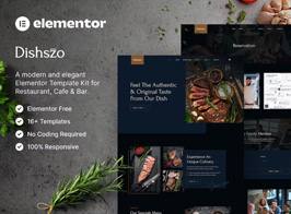 Dishszo – Restaurant & Cafe Elementor Template Kit