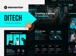 Ditech – IT Solutions & Services Company Elementor Template Kit
