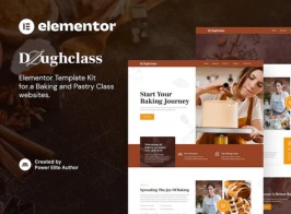 Doughclass – Baking & Pastry Class Elementor Template Kit