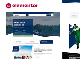 Drifting School Academy & Car Club Elementor Template Kit