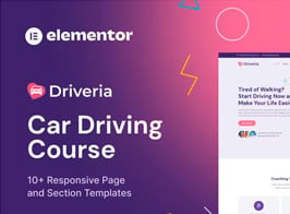 Driveria – Car Driving Course Elementor Template Kit