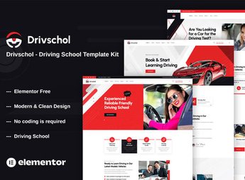 Drivschol – Driving School Elementor Template Kit