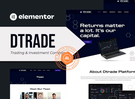 Dtrade – Trading & Investment Company Elementor Template Kit