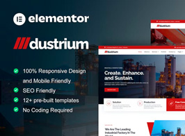 Dustrium – Industrial & Manufacturing Elementor Pro Template Kit