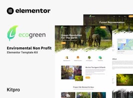 Ecogreen – Environmental Non Profit Elementor Template Kit