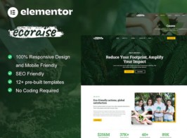EcoRaise – Charity & Donation Elementor Template Kit