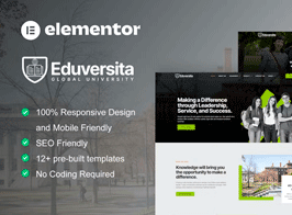 Eduversita – University & College Elementor Template Kit