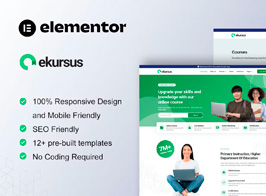 eKursus – Online Course & Education Elementor Template Kit