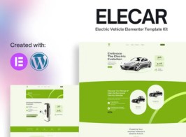 Elecar – Electric Vehicle Elementor Template Kit