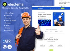 Electema – Home Electrician Service Elementor Template Kit