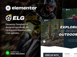 Elgone – Cycling & Mountain Bike Club Elementor Template Kit