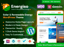 Energiso – Solar Technology & Renewable Energy WordPress Theme