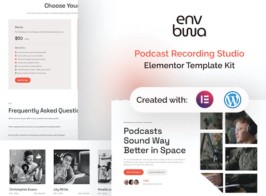 Envbwa – Podcast Recording Studio Elementor Template Kit