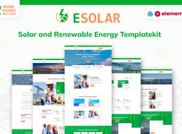 ESolar – Wind & Solar Power Services Elementor Template Kit