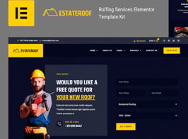 EstateRoof – Roofing Services Elementor Pro Template Kit