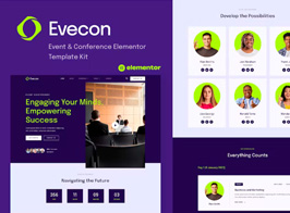 Evecon – Event & Conference Elementor Template Kit
