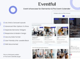 Eventful Pro For Elementor – Events Showcase For Elementor And The Events Calendar