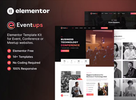 Eventups – Event & Conference Elementor Template Kit