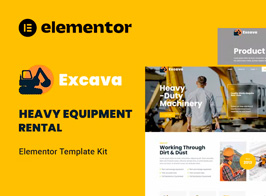 Excava – Heavy Equipment Rental Elementor Template Kit