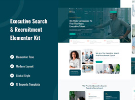 Exuta – Executive Search & Recruitment Service Elementor Template Kit