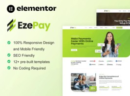 EzePay – Online Payment Gateway Elementor Pro Template Kit