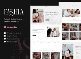 Fashia – Fashion & Clothing Designer Elementor Template Kit