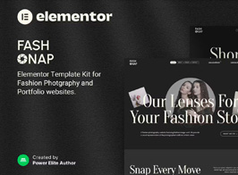 Fashnap – Fashion Photography & Portfolio Elementor Template Kit