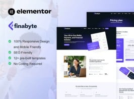 FinaByte – Saas & Fintech Startup Elementor Template Kit