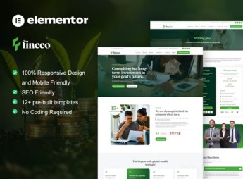 Fincco – Finance & Investment Company Elementor Pro Template Kit