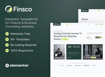 Finsco – Finance & Business Consulting Elementor Template Kit