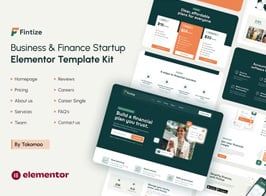 Fintize – Business & Finance Startup Elementor Template Kit