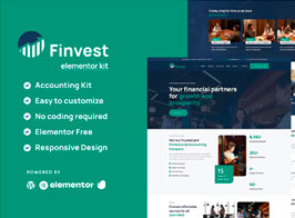 Finvest – Business Consulting Elementor Template Kit