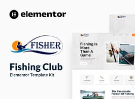 Fisher – Fishing Club Elementor Template Kit