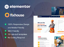 FixHouse – Handyman & Repair Service Elementor Template Kit