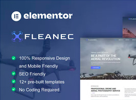 Fleanec – Aerial Photography Videography Elementor Template Kit